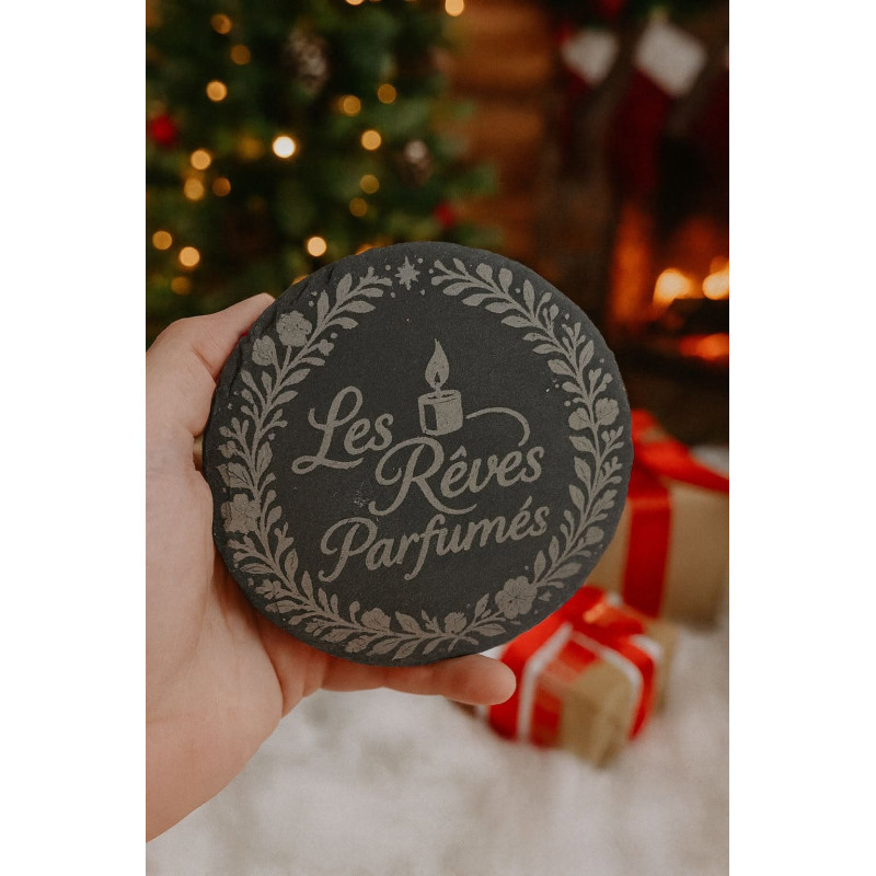Petite Ardoise Décorative – Le Support Parfait pour Votre Bougie