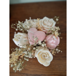 Bouquet de bougies – Roses & fleurs séchées