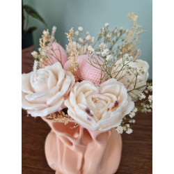 Bouquet de bougies – Roses & fleurs séchées