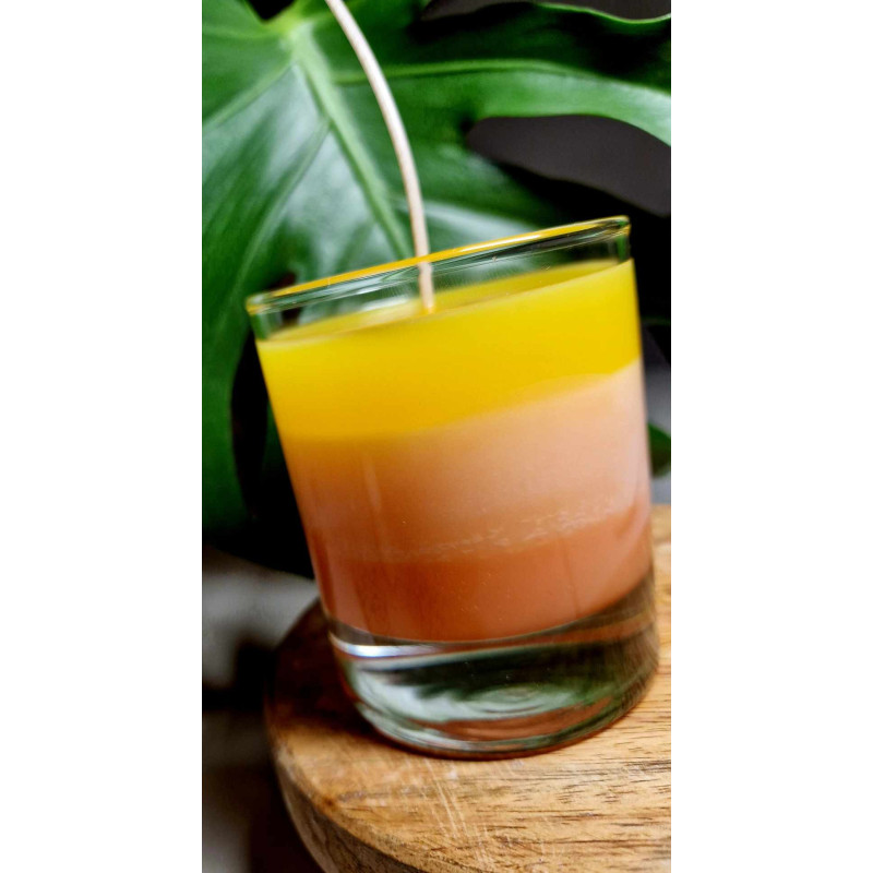 Bougie Mangue Papaye – Un duo tropical rafraîchissant