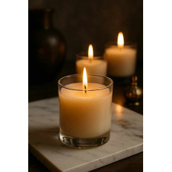 Grande bougie en verre